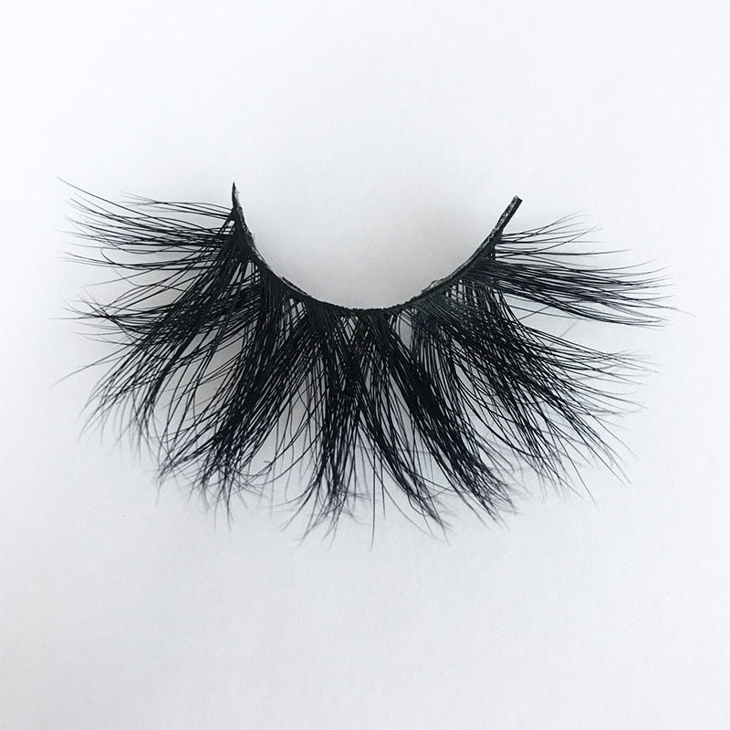 3D MIKIWI real mink lash 25mm E01 extra length and fluffy luxury mink eyelashes natural thick Eye lashes wispy makeup extention