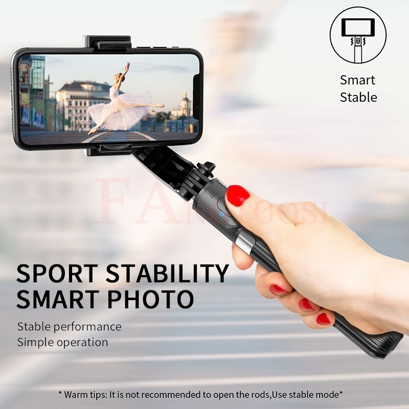 FANGTUOSI Bluetooth Handheld Gimbal Stabilizer Mobile Phone Selfie Stick Holder Adjustable Selfie Stand For iPhone/Huawei