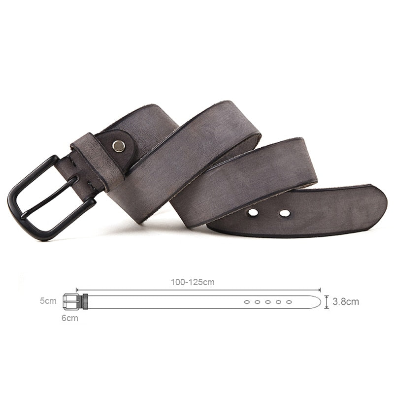 MEDYLA 100% original leather men&#39;s belt matte metal pin buckle soft tough leather belt for men without interlayer male belt