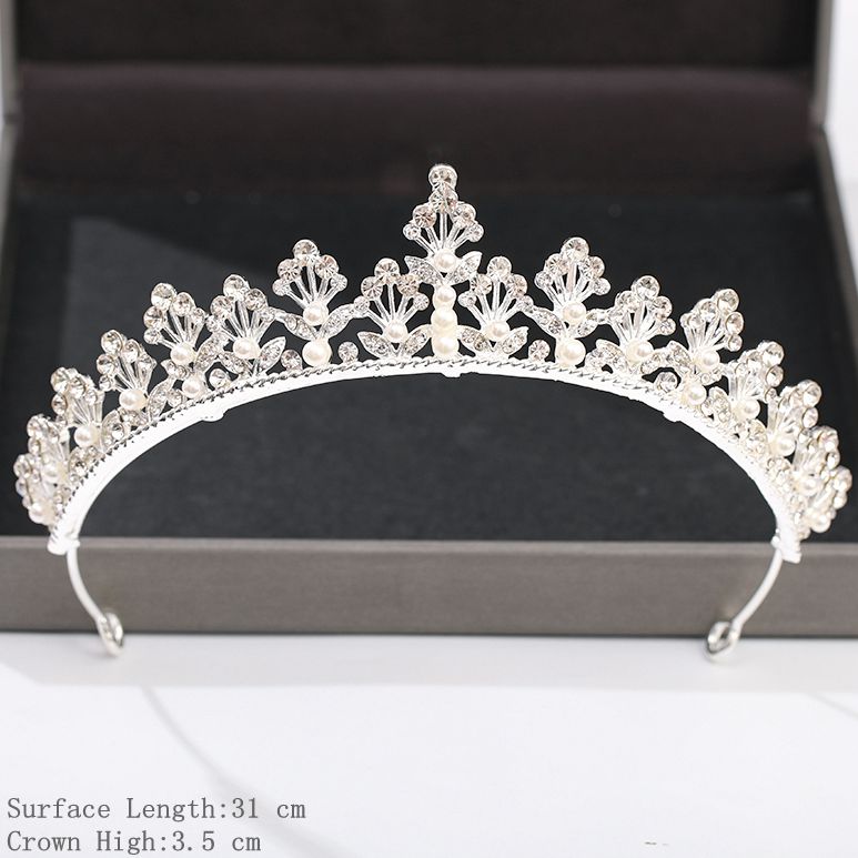 Silver Color Crown and Tiara Hair Accessories For Women Wedding Accessories Crown For Bridal Crystal Rhinestone Diadema Tiara