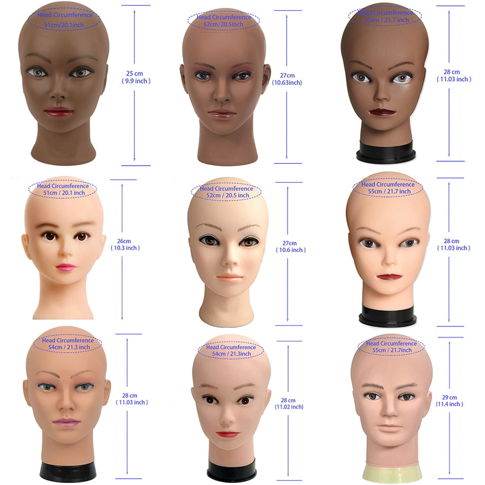 Hot Selling Female Mannequin Head With Wig Stand Clamp For Makeup Practice Cosmetology Manikin Head For Wig Hat Display 51Cm