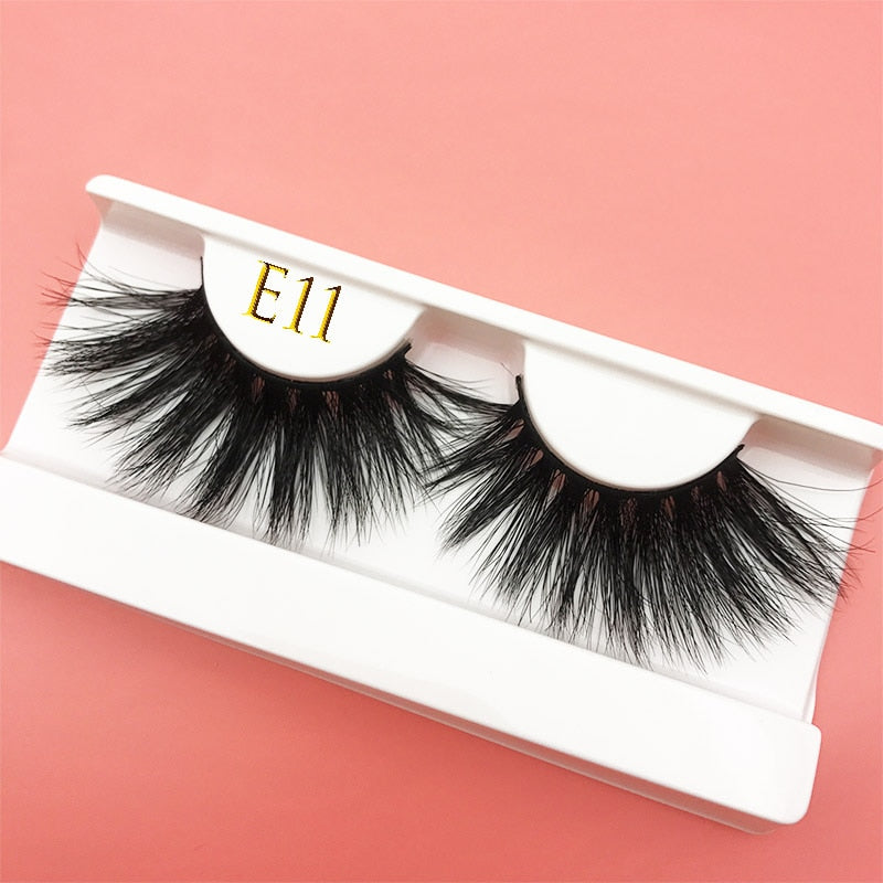 3D MIKIWI real mink lash 25mm E01 extra length and fluffy luxury mink eyelashes natural thick Eye lashes wispy makeup extention