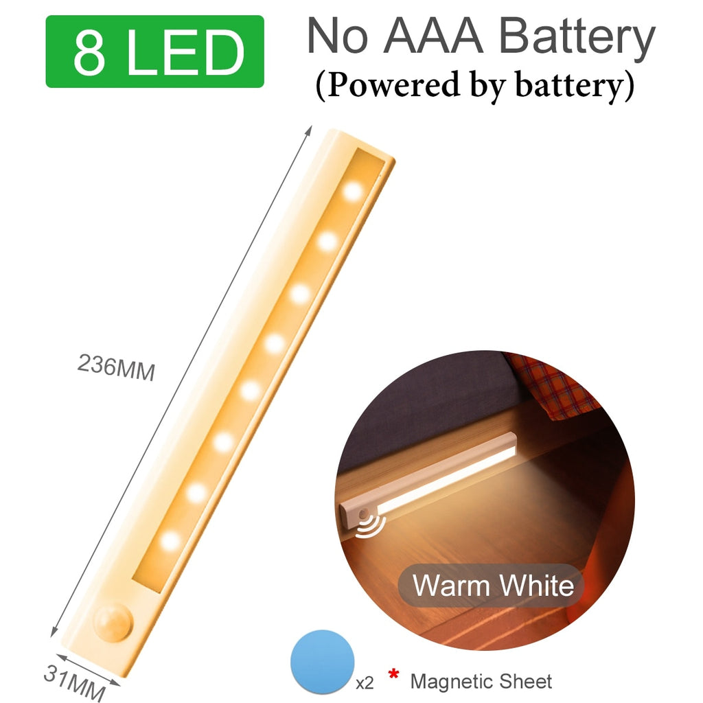 Wireless Lamp Battery Led Light With Motion Sensor Under Cabinet Light Kitchen Lighting For Home Bedroom light Led Closet Colors