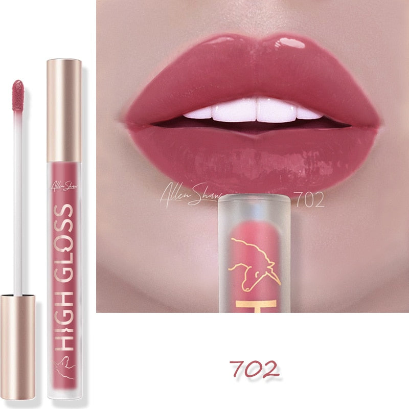 Nude Pink Lip Gloss Shimmer Waterproof Long Lasting Lip Tint Moisturize Lip Plumper Creamy Liquid Lipstick Lips Tattoo Makeup