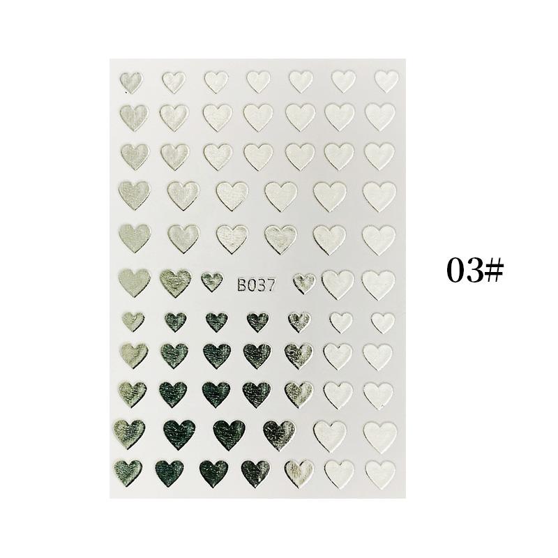 1PC Heart Love Design 3D Nail Sticker English Letter stickers Face Pattern Trasnfer Sliders Valentine&#39;s Day Nail Art Decoration