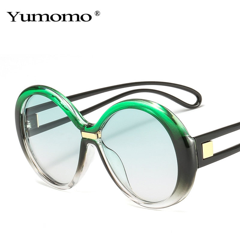 Fashion Oversized Round Sunglasses Women Vintage Colorful Oval Lens Eyewear Popular Men Sun Glasses Shades UV400