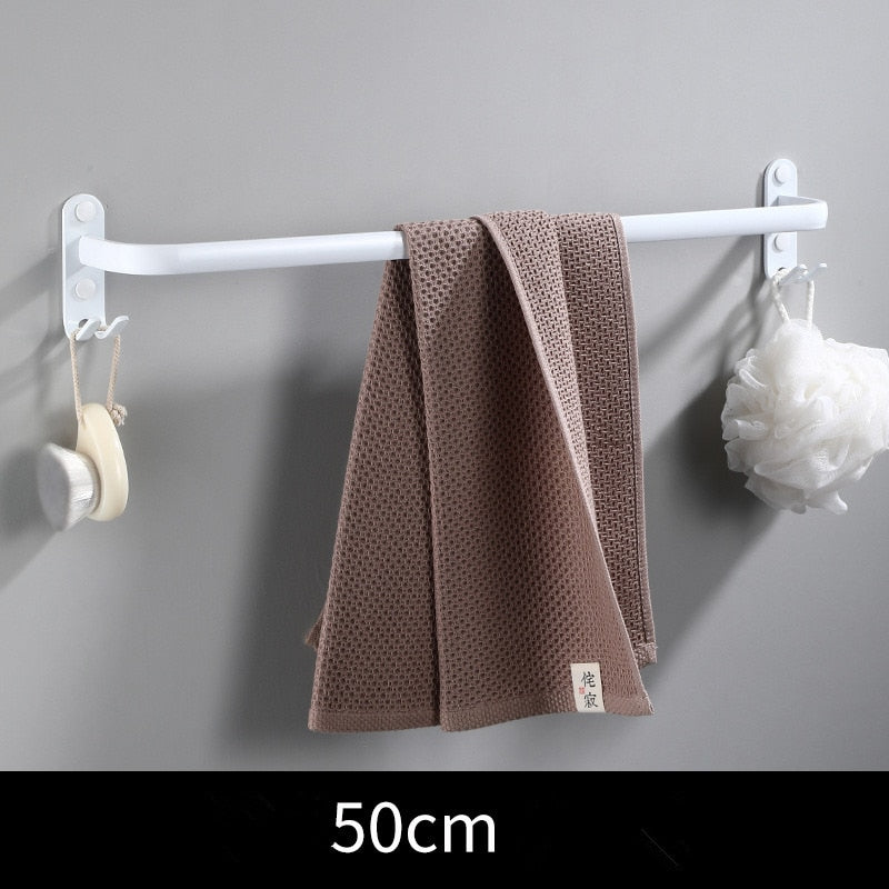 Tuqiu Towel Hanger Wall Mounted 30-50 CM Towel Rack Bathroom Towel Bars Aluminum Black Towel Bar Rail White Towel Holder