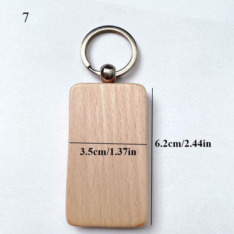 1pc Creative Lightweight Slim Design Wooden Mobile Phone Stand Holder Stand Pendant Keychain