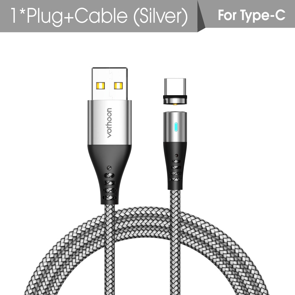 Vothoon 2.4A Magnetic Micro USB Type C Cable For iPhone 11 Pro Xs Samsung S10 S7 Xiaomi Magnet Charger Mobile Phone Cable Cord