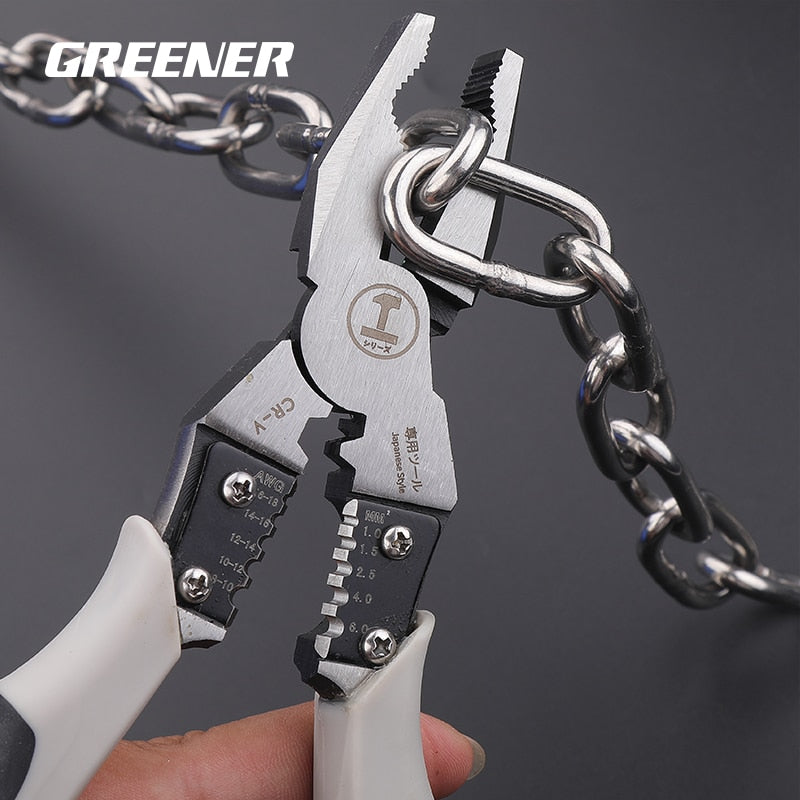 Greenery Needle Nose Pliers Hardware Tools Universal Wire Cutters Electrician Multifunctional Universal Diagonal Pliers