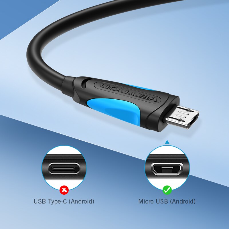 Vention Micro USB Cable Fast Charging Wire for Android Mobile Phone Data Sync Charger Cable For Samsung HTC Xiaomi USB C Cable