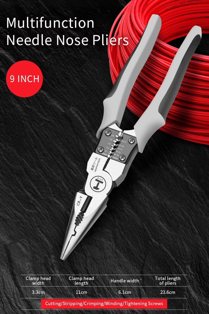 Greenery Needle Nose Pliers Hardware Tools Universal Wire Cutters Electrician Multifunctional Universal Diagonal Pliers