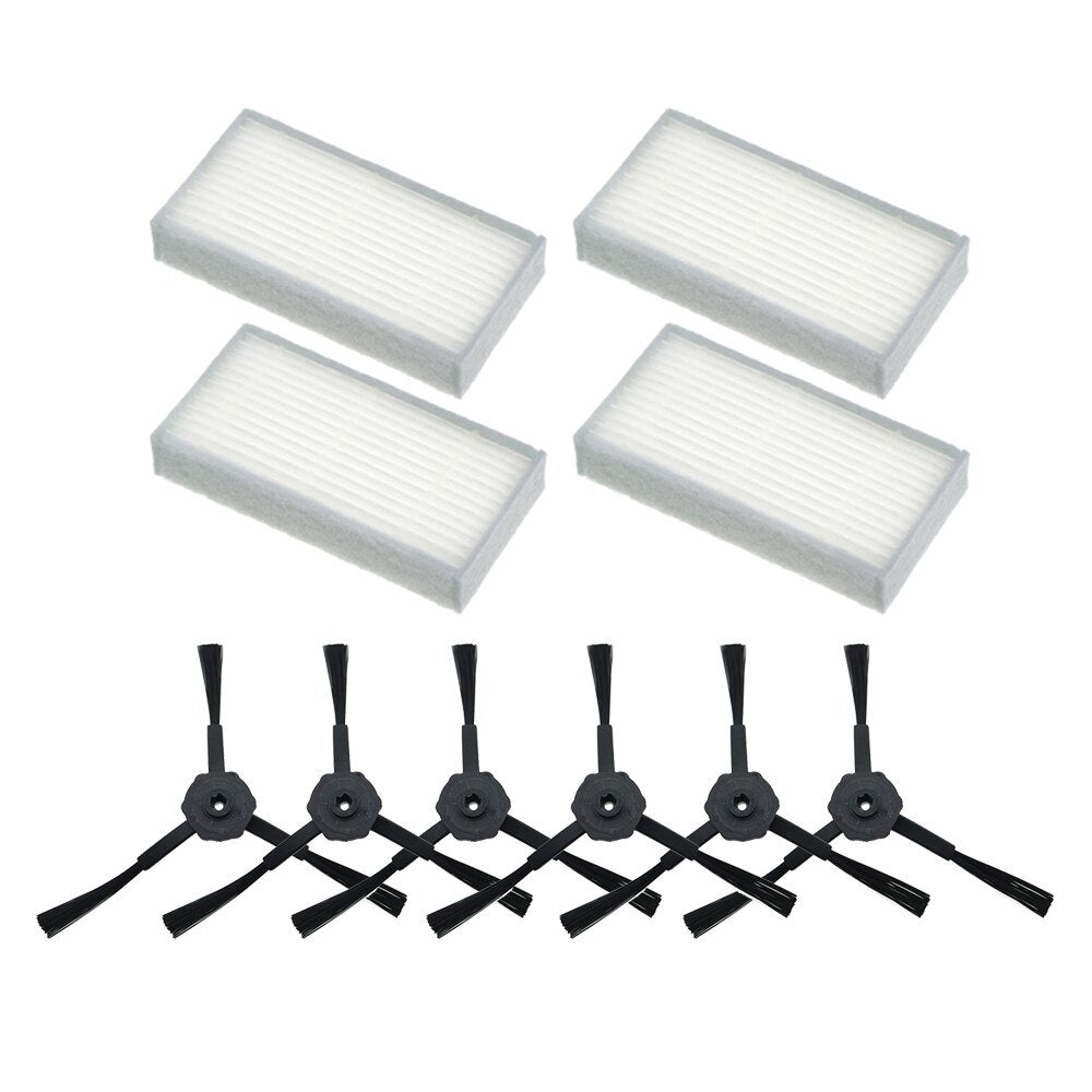 6x side brush 6x HEPA Filter kit for CHUWI ilife v5s v5 x5 ilife V3s v3s pro v3l v5s pro v50 robot vacuum cleaner BPfire