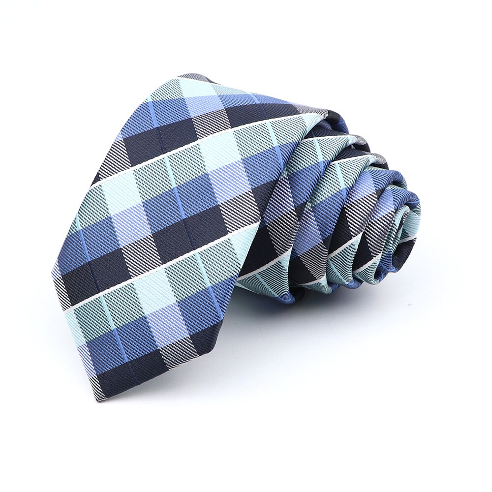 6cm Casual Ties For Men Skinny Tie Fashion Polyester Plaid Strip Necktie Business Slim Shirt Accessories Gift Cravate NO.31-61