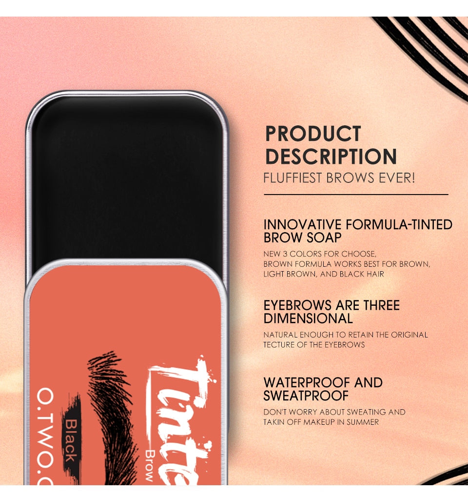 O.TWO.O Eyebrow Gel Wax Brow Soap 4 Color Tint Eyebrow Enhancer Natural Makeup Soap Brow Sculpt Lift Make-up for Women