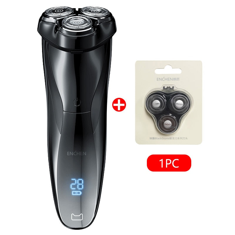 ENCHEN Blackstone 3D Electric Shaver Razor For Men IPX7 Waterproof Wet & Dry Dual Use LCD Display Face Beard Shaving Razor