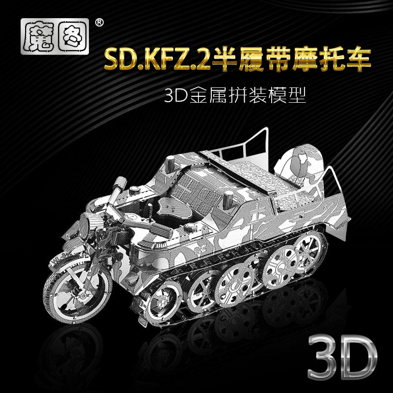 IRON STAR 3D Metal puzzle Vengeance Motorcycle lundon bus Off-road vehicle DIY 3D Laser Cut Model puzzle toys for adult