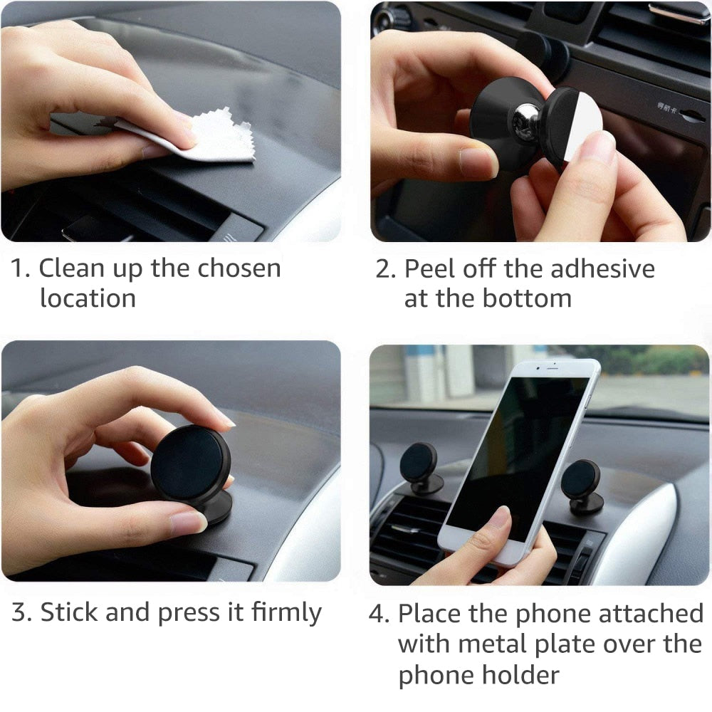Untoom Car Phone Holder Magnetic Universal Magnet Phone Mount for iPhone X Xs Max Samsung in Car Mobile Cell Phone Holder Stand