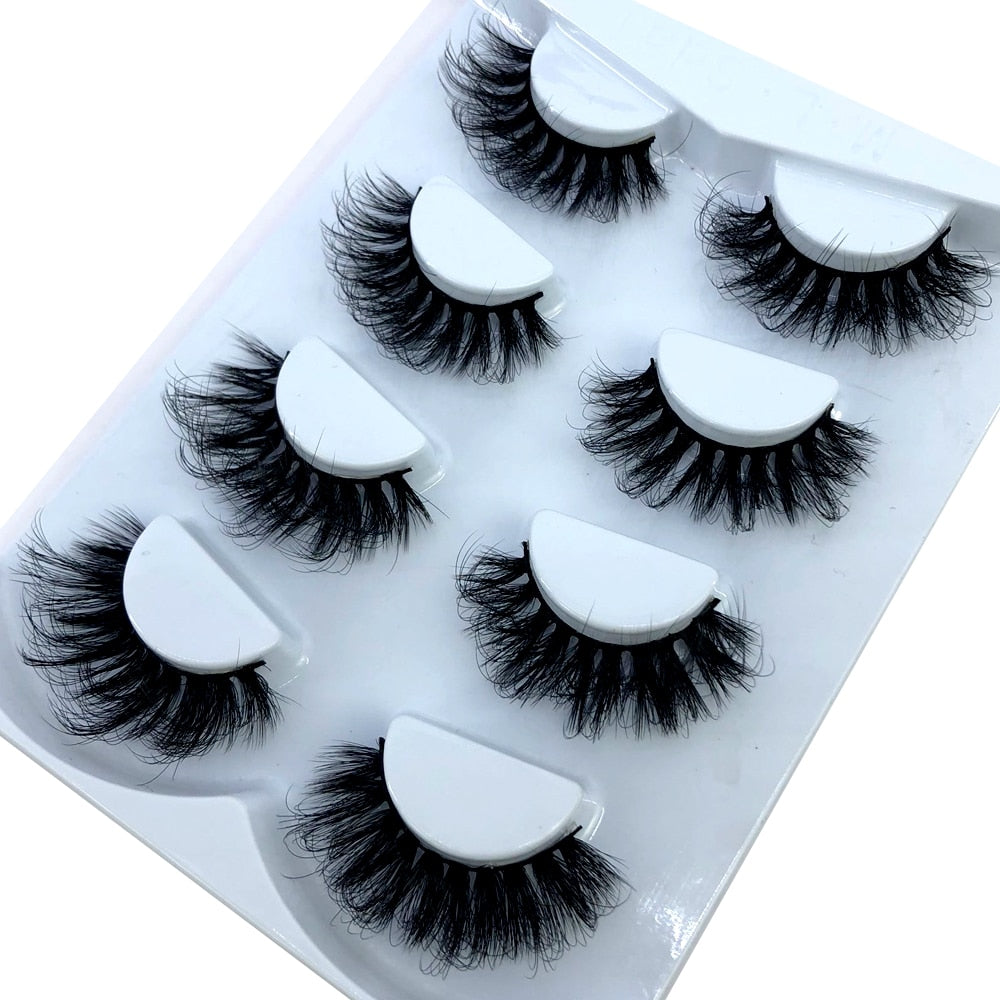 HBZGTLAD New 7/8 pairs 15-25mm natural 3D false eyelashes fake lashes makeup kit Mink Lashes extension mink eyelashes maquiagem