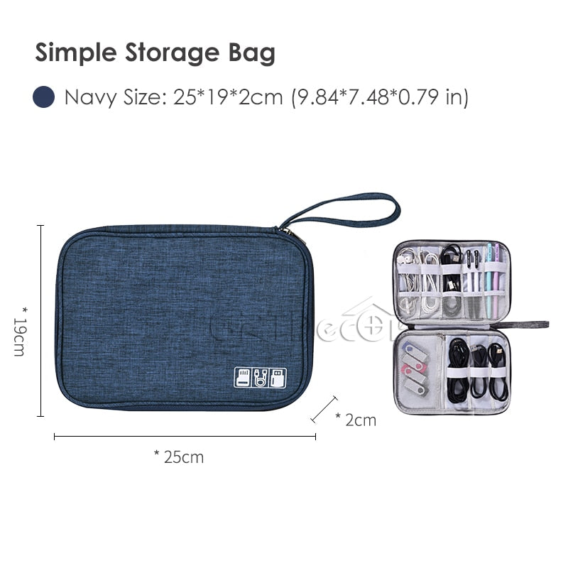 Portable Electronic Gadgets Storage Bags Charger Data Cable Organizer Bag Carrying Mobile Power Waterproof Hanging Organizers