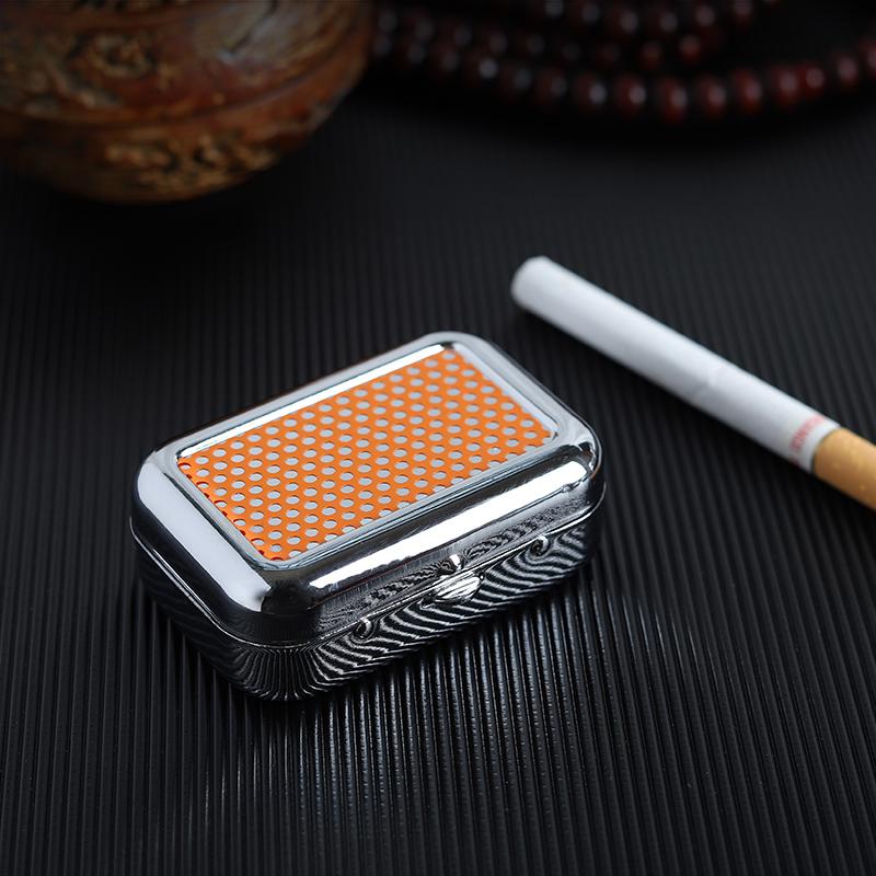 Portable Ashtray Outdoor Travel Mini Ash tray Stainless Steel Sealed Outdoor Ashtray Pocket Ashtray Travel Tray