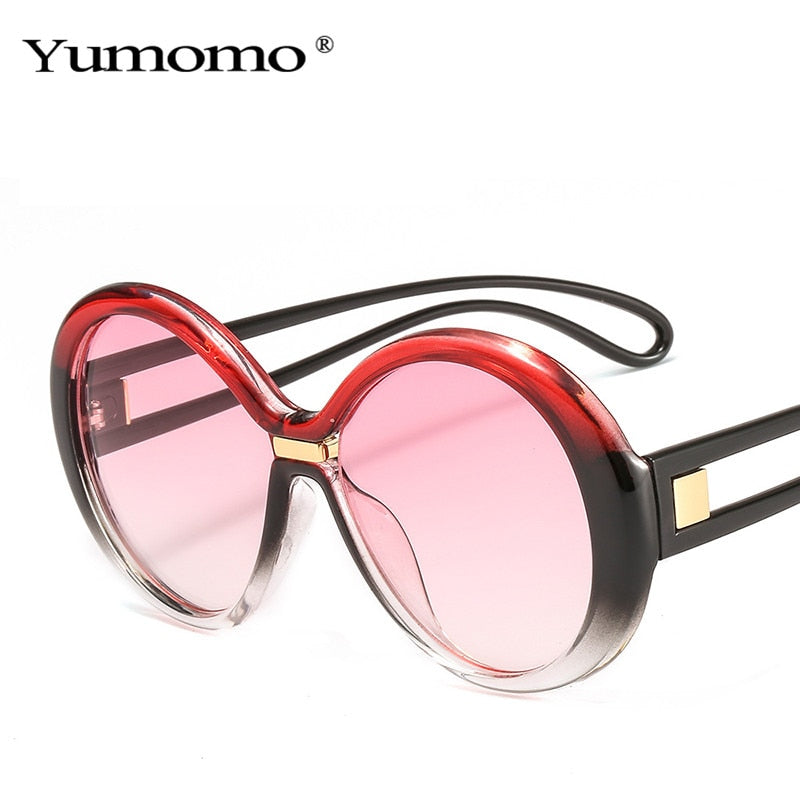 Fashion Oversized Round Sunglasses Women Vintage Colorful Oval Lens Eyewear Popular Men Sun Glasses Shades UV400