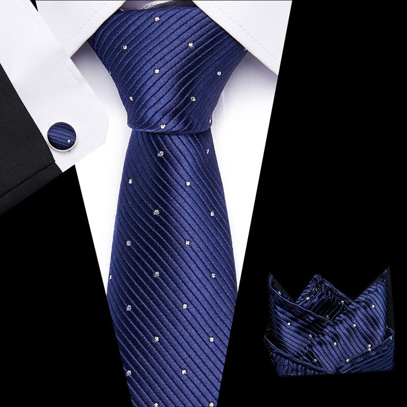 Free shipping Mens Ties  Luxury Paisley Blue Silk Tie with Hanky Tie Set Cufflinks Buisness jacquard Woven Neck Tie