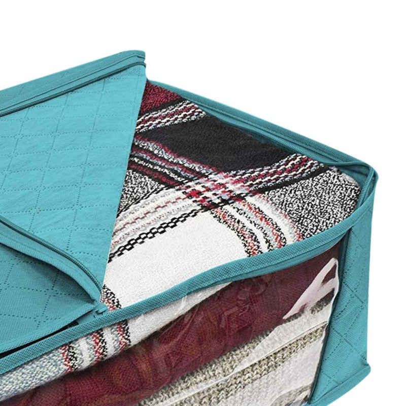 Non-Woven Clothes Storage Bag Folding Quilt Dust-Proof Cabinet Finishing Box Home Storage Supplies Space Bags organizador