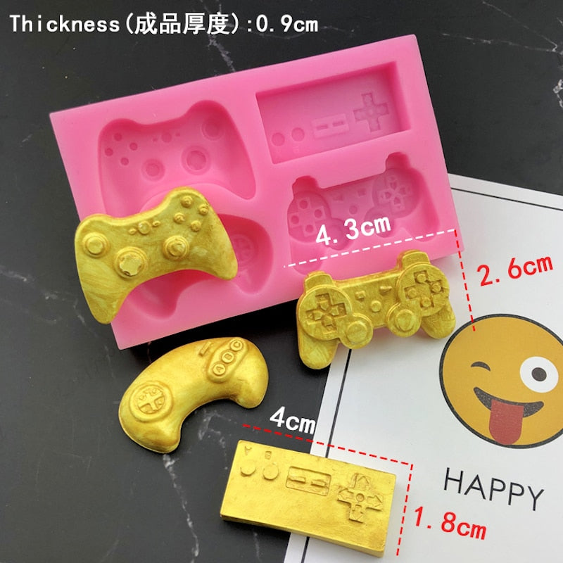 Gamepad Controller Chocolate Silicone Mold Game Boy Gift Mould Sugar Craft Fondant Cake Decorating Baking Tool Oven Available