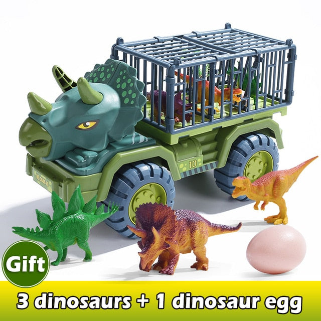 Dinosaur Vehicle Car Toy Dinosaurs Transport Car Carrier Truck Toy Inertia Vehicle Toy With Dinosaur Gift For Children