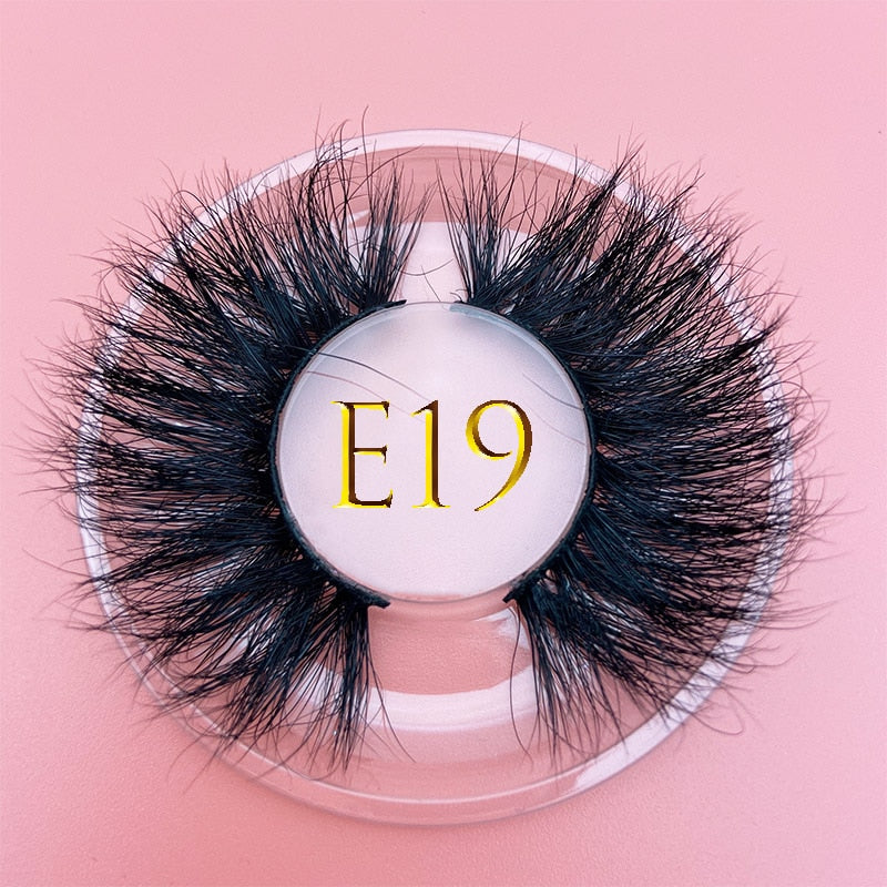 3D MIKIWI real mink lash 25mm E01 extra length and fluffy luxury mink eyelashes natural thick Eye lashes wispy makeup extention