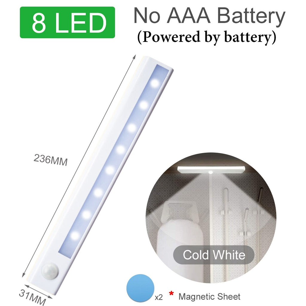 Wireless Lamp Battery Led Light With Motion Sensor Under Cabinet Light Kitchen Lighting For Home Bedroom light Led Closet Colors