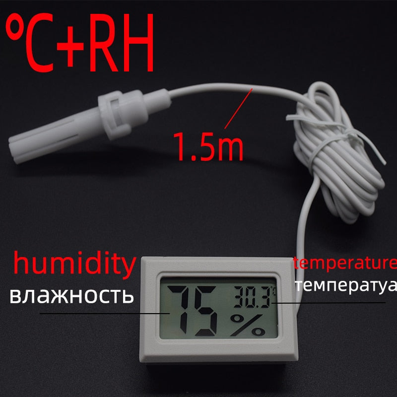 High Accurately Digital Thermometer Hygrometer Meter For Reptile Turtle Terrarium Aquarium Tank Accessories Temperature Humidity