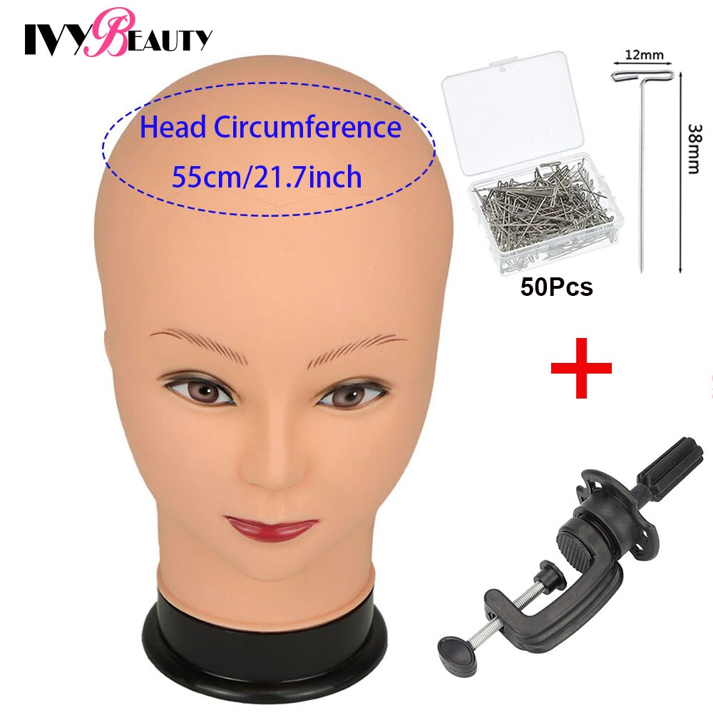 Hot Selling Female Mannequin Head With Wig Stand Clamp For Makeup Practice Cosmetology Manikin Head For Wig Hat Display 51Cm