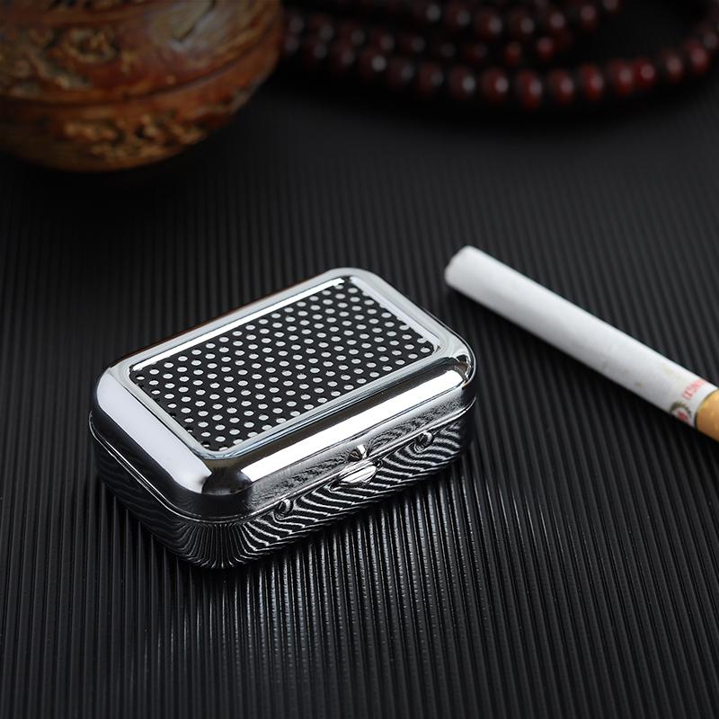 Portable Ashtray Outdoor Travel Mini Ash tray Stainless Steel Sealed Outdoor Ashtray Pocket Ashtray Travel Tray