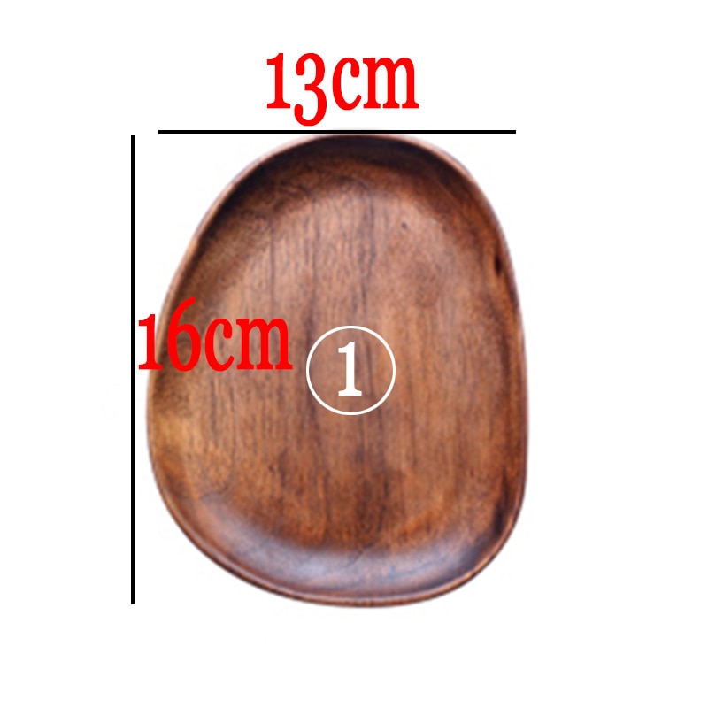 Whole Wood lovesickness Wood Irregular Oval Solid Wood Pan Plate Fruit Dishes Saucer Tea Tray Dessert Dinner Plate Tableware Set