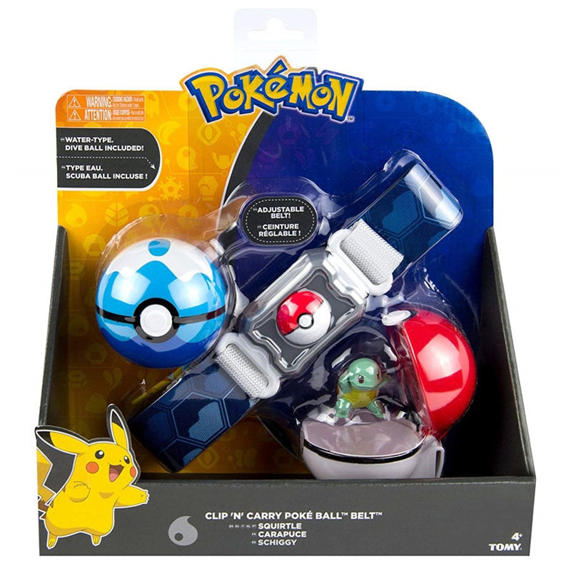 Genuine US Version Pokemon Master Elf Ball Belt Set Telescopic TAKARA TOMY Toys for Children Gift