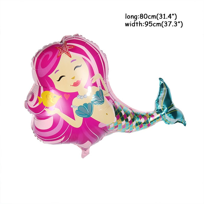 Little Mermaid Party Supplies Mermaid Birthday Parties Disposable Tableware Kit Girl 1st First Birthday Under The Sea Decoration