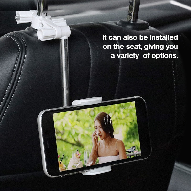 Car Phone Holder Rearview Mirror CellPhone Holder 360° GPS Smartphone Stand Auto Rear Headrest Bracket Mobile Phone Accessories