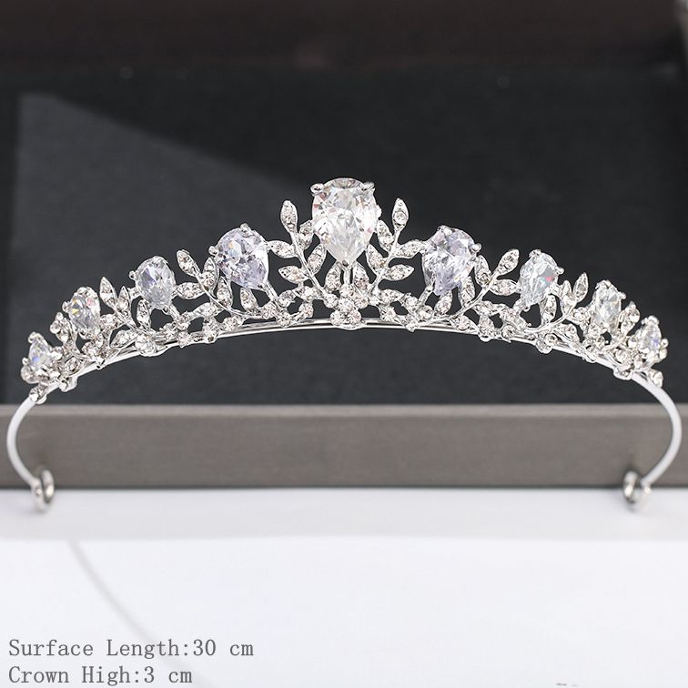 Silver Color Crown and Tiara Hair Accessories For Women Wedding Accessories Crown For Bridal Crystal Rhinestone Diadema Tiara