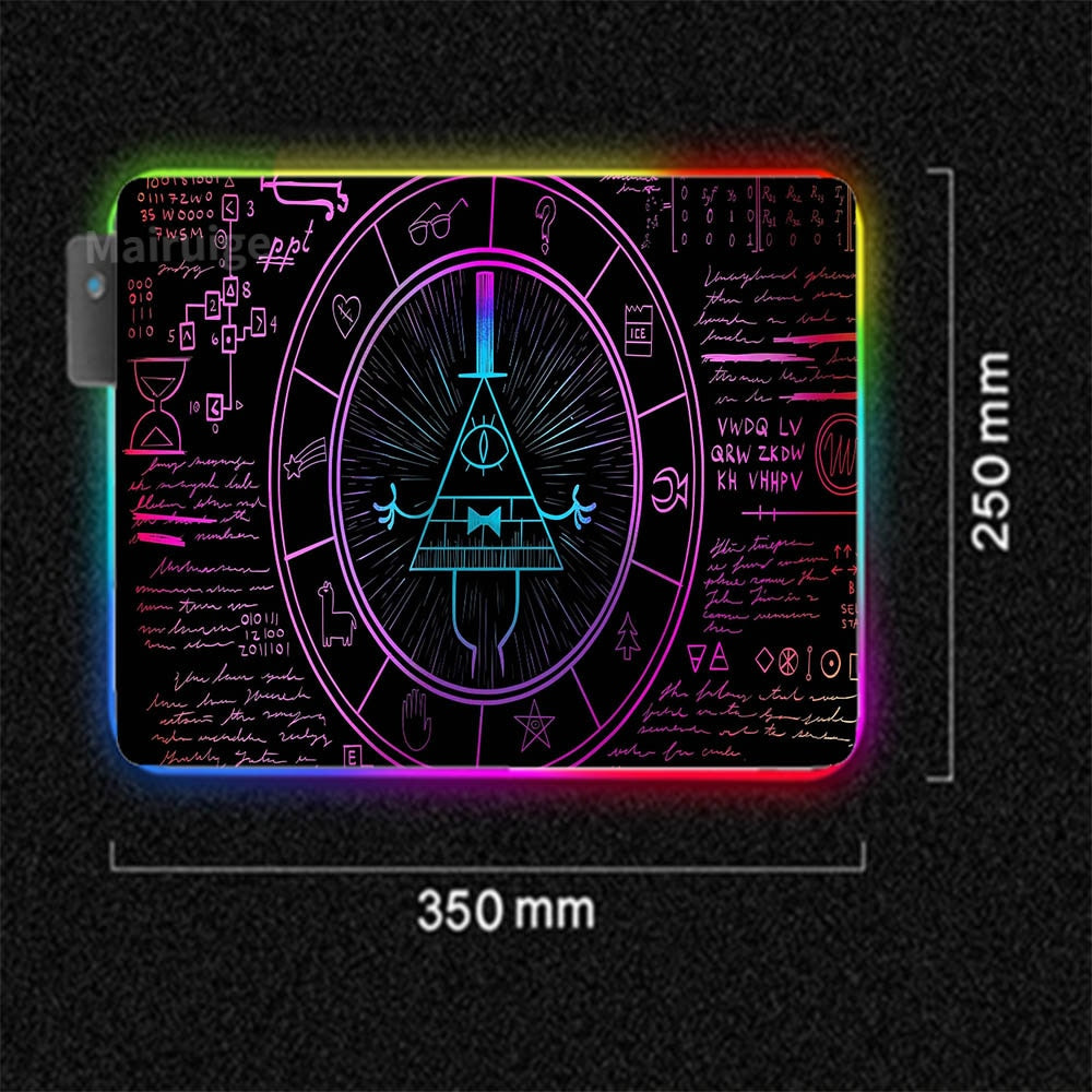 Game Mousepad RGB Personality Mathematician Digital LED Game Accessories Computer Keyboard Carpet Pad PC Notebook Gamer Desk Mat