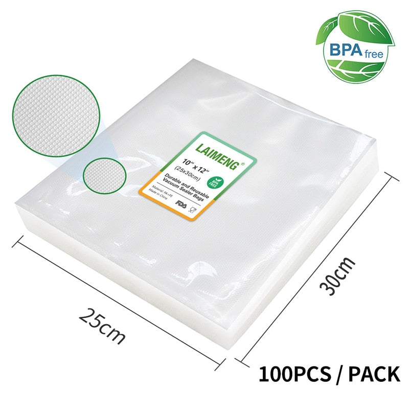 LAIMENG 50 Bags for Vacuum Packaging for Food Saver Vac Sealer Sous Vide Vaccume Pre-Cut Storage Bag For Vacuum Packer P105