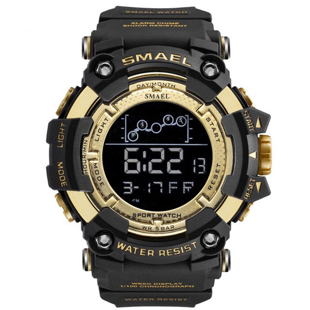 SMAEL Military Sport Watch Mens Stopwatch Waterproof Chrono Digital Wristwatches For Men Chronograph Clock Relogio Masculino