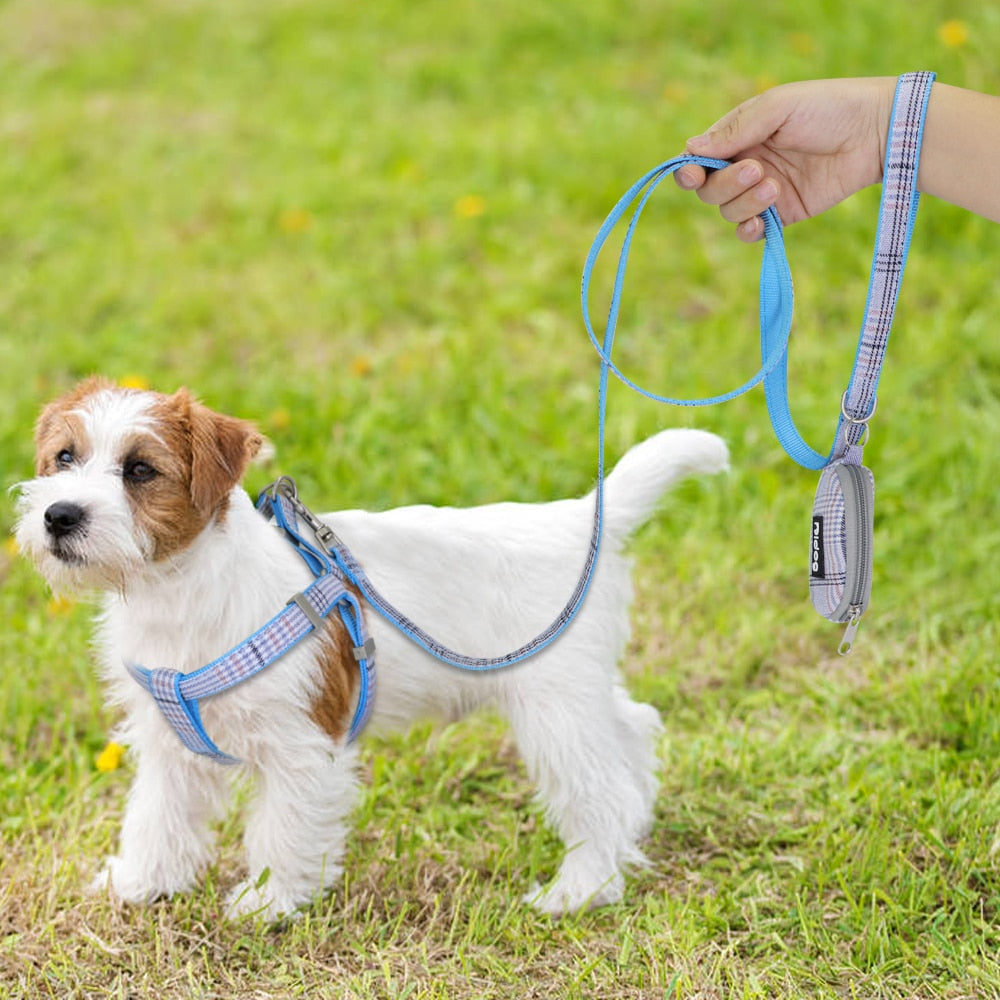 Cute Dog Harness Adjustable Nylon Pet Puppy Chihuahua Harness Vest Dog Leash Set Pink For Small Medium Dogs Cats Pet Products