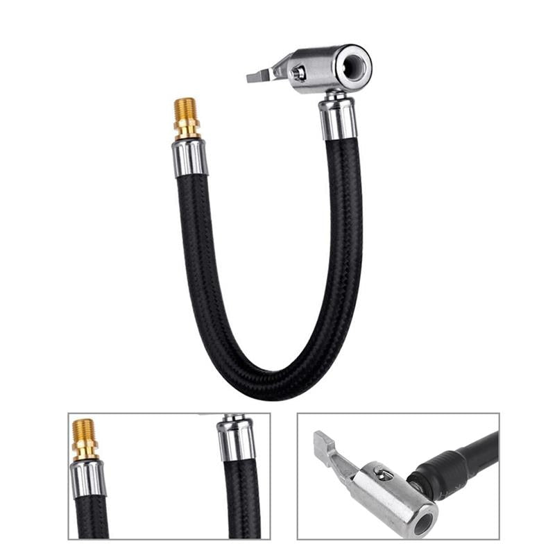 Bike Motorcycle Car Tire Air Inflator Hose Inflatable Tube Hose Inflator Tube Connection Quick Inflation Chuck Locking Air Chuck