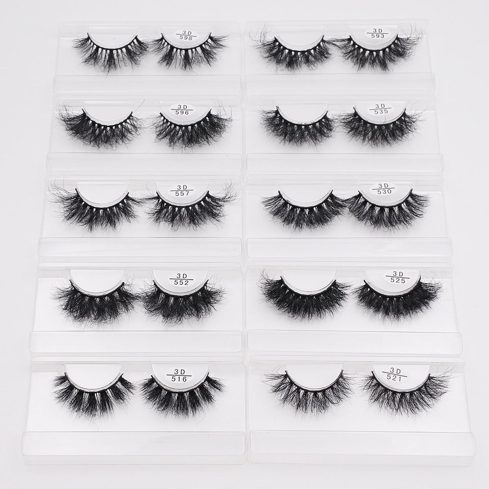 RED SIREN Mink Lashes Wholesale Eyelashes Bulk 5/30/50 Pairs Soft Fluffy Messy Natural Mink Lashes Makeup Mink Eyelashes