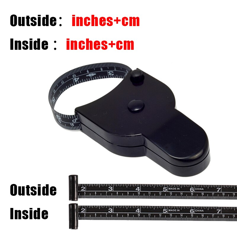 150 cm/60 inch Retractable Ruler Body Measuring Tape Self-tightening Automatic Telescopic Ruler For Fitness Weight Loss Measure