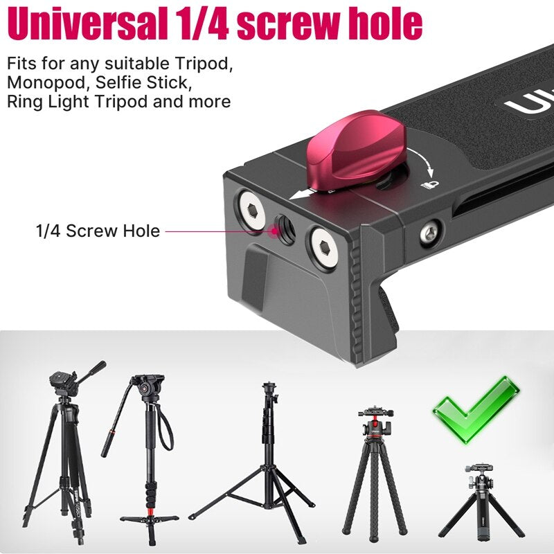 Ulanzi U-Pad III Metal Universal Tablet Phone Stand Holder Clip Holder Clip Tripod Mount Compatiable with 9 inch Tablet for iPad