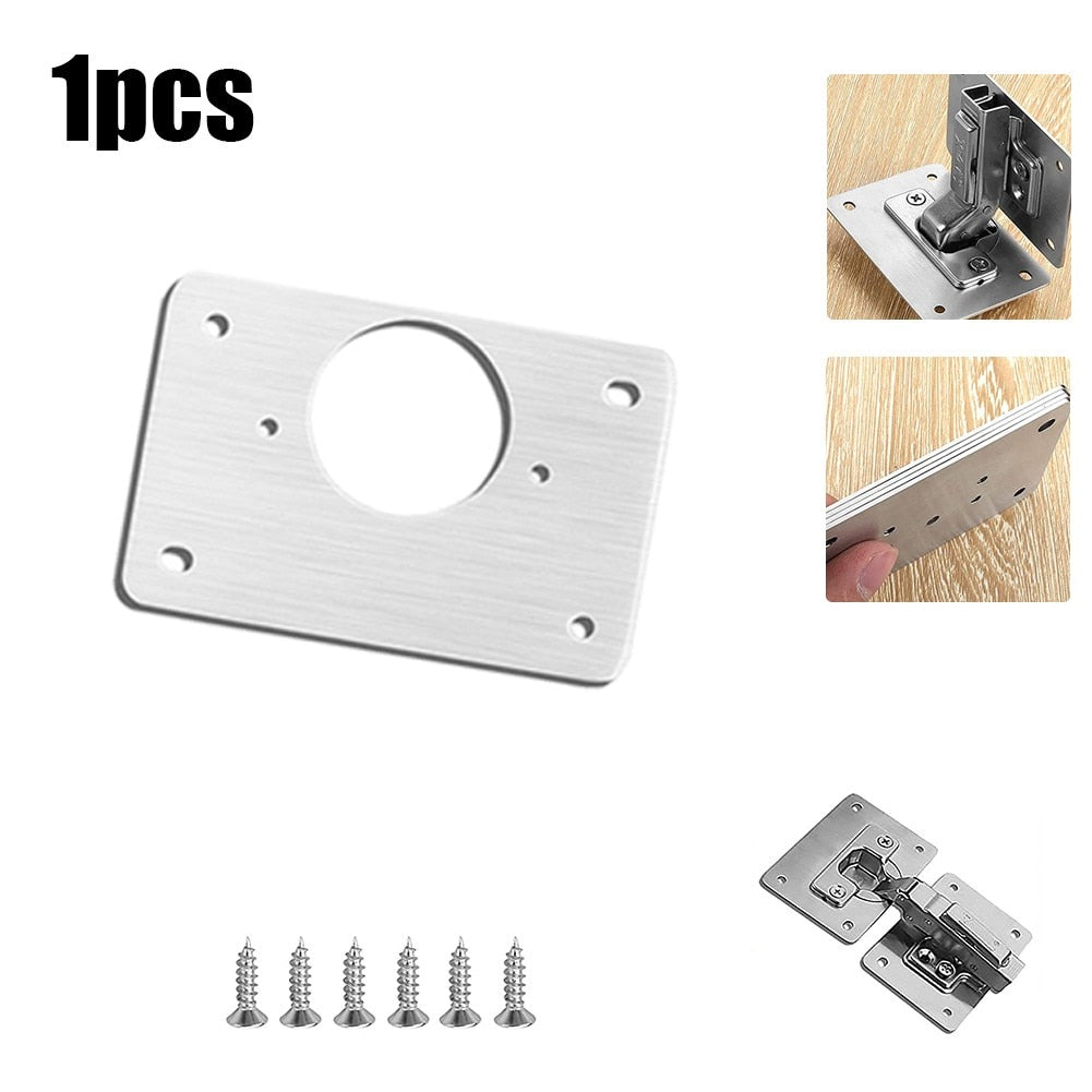 2/4/10/20pcs Stainless Steel Hinge Repair Plate For Cabinet Furniture Hinges Mounting Tool Kitchen Cupboard Door Fixing Plate