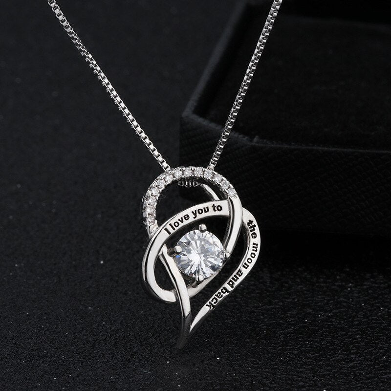 Girl Necklaces for Daughter Mother Gifts Heart Pendant Necklace Jewelry Women Choker Necklaces Pendants Collares Bijoux Birthday
